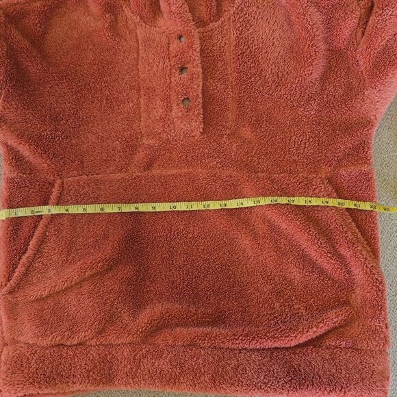 Roxy Surf Spray Rust Orange Fuzzy Hooded Pullover Jacket - Size Large - Picture 7 of 15